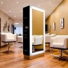 Hair salon led barber styling mirror station