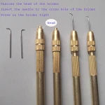 Hair Wig Making Needle Full Lace Wig Ventilating Needle with Brass Holder