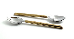 Hammered Stainless Steel Golden dessert spoon Wedding dinner decor teaspoon Dessert Spoon