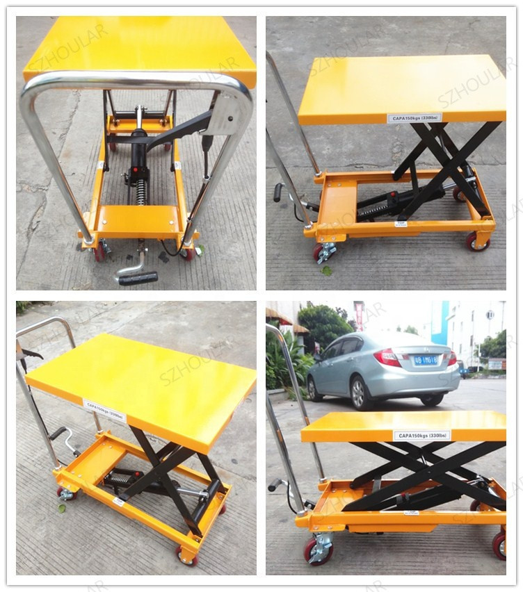 Buy Hand Lift Table Hydraulic Lifter With Caster Manual Lift Table With
