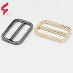 Handbags Strap Buckles Manufacturers Flat Round Line Style Slide Adjustable Strap Buckle Metal 33mm Eco-friendly Zinc Acceptable