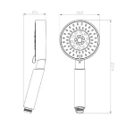 Handheld Shower Manufacturer 5  Functions Chrome Plated ABS Plastic Water saving Portable Bathroom Rainfall Hand Shower Head