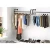 Import Heavy Duty Detachable Wall Mounted Black Iron Garment Bar Metal Rack Clothes Display Wall Mount Rack Hanger for Retail from China