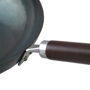 Heavy Duty Pre-season Hand Hammered Wok Pan with  Wooden Handle 32 cm  Carbon Wok