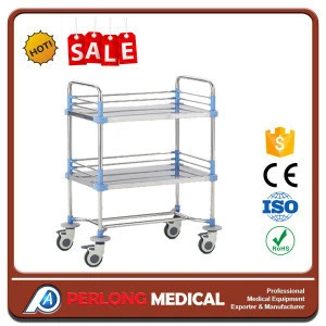 HF-19 Medical Furniture stainless steel appliance trolley best hospital stainless steel appliance trolley price