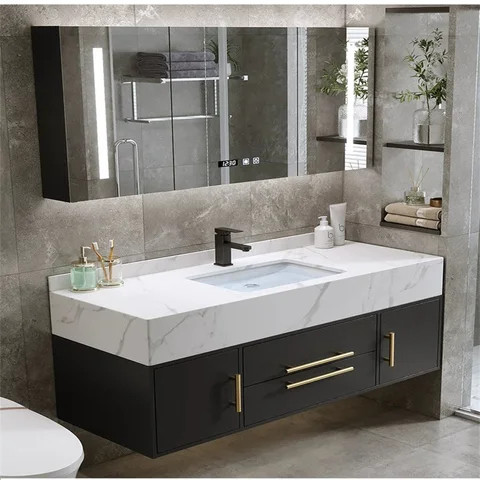 Buy High End Cabinet Wall Mounted Bathroom Vanity With Mirror ...