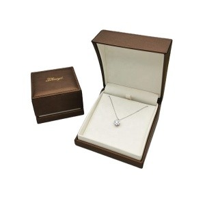 High-grade curved edge jewelry ring box packaging PU leather gift box Custom logo