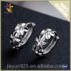 High Quality 925 Sterling Silver Earrings, Flower 925 Silver Earrings Jewelry,Handmade Silver Hoop Earrings
