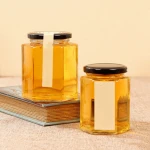High Quality Eco-friendly 100ml Square Glass Honey Bottle Sealed With Transparent Cover Storage Jar