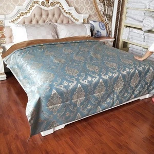 High quality jacquard modern summer polyester super king size embroidered quilt bedspread for bed