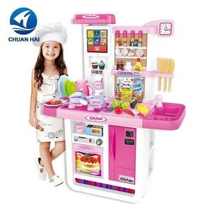 High quality large size educational kids kitchen toy set with touch screen