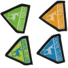 High Quality Merrow border Custom Name Logo  Woven Badges for School Uniform Clothing machine woven badge