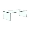 High Quality Moden Simple U-Shape Design 12mm Clear Tempered Hot Bent Glass Coffee Table For living Room Decoration