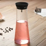 High Quality Transparent Customizable Glass Water Pot Homemade Juice Water Jug