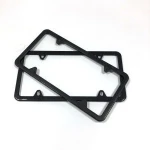 High quality USA standard size twill gloss carbon fiber car license frame holder manufacturer in china