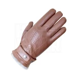 High Quality Winter Season Black Touch Screen Leather Gloves For Men Cowhide Leather Glove