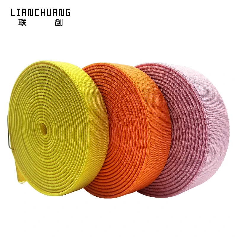 Highest quality wholesale 50mm Thick twill Weave Polyester Ribbon Sewing Lace Trim Waist Bands Garment Accessory
