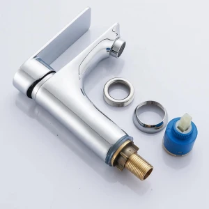 Hight level plating chrome solid brass bathroom cold water faucet 25mm faucet cartridge cold water tap basin faucet