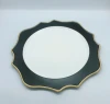 HJS066  Wholesale cheap gold plastic under plate wedding restaurant charger plate