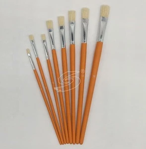 Hog Bristle hair Art Paint Brush Set Using for Oil and Acrylic Paint