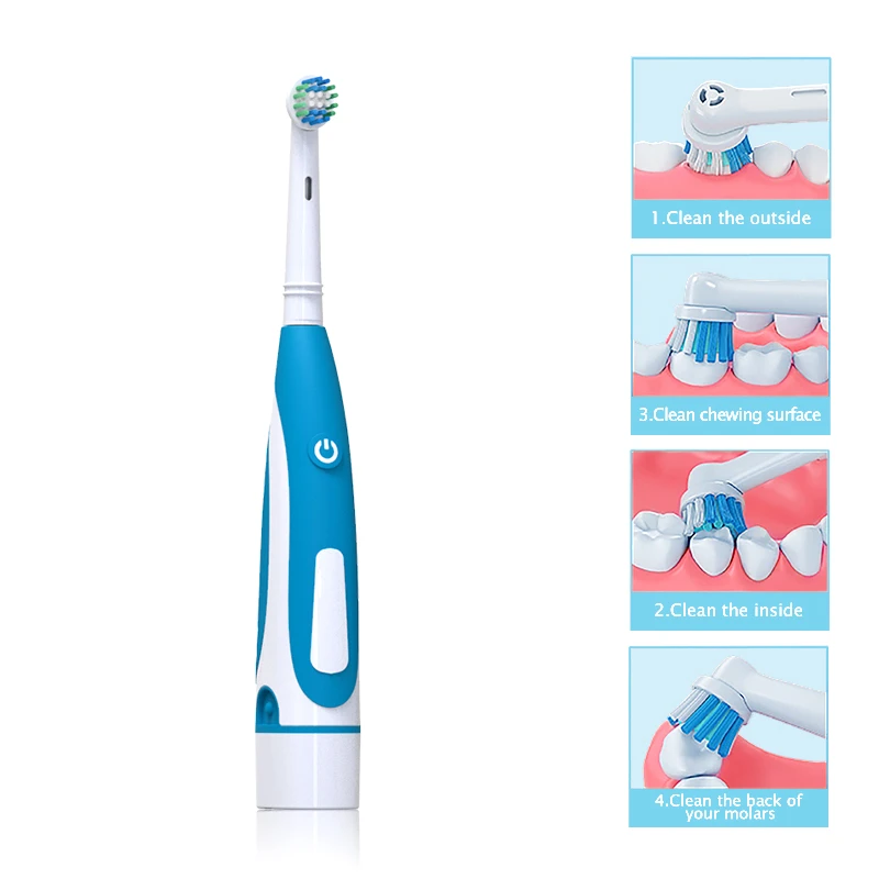 Honglong HL-168 electric toothbrush replacement head smart remind battery-powered rotating power toothbrush