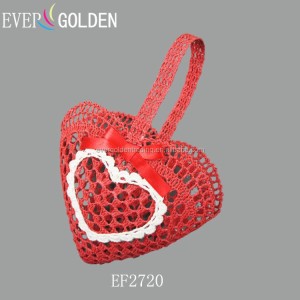 Hot products to sell online crochet hanging basket with pom pom