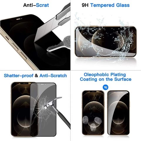 Hot Sale 9H Hardness With Packing Privacy Tempered Glass Premium Privacy Phone Screen Protector