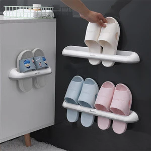 Hot sale bathroom slippers stand wall hanging shoes storage hanger racks for home