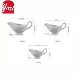 hot sale custom ceramic Gravy Boat for hotel restaurant sauce
