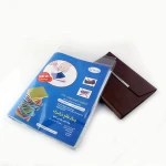 Hot sale custom embossed printed full size clear transparent frosted self adhesive plastic clear school exercise pvc book cover