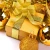 Import Hot sale different size gold silver metallic christmas glitter ribbon for gift wrapping from China