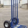 Hot sale metal push heavy duty luggage transport cargo cart steel hand warehouse trolley