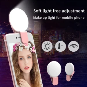 Hot Sale Portable Mini Mobile Phone Ring Light Adjustable Brightness Rechargeable LED Selfie Fill Light