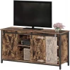 Hot sale Rustic Center Console TV Cabinet 75 Inches TV Stand furniture with Sliding Barn Doors Media Adjustable Shelf