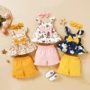 Hot sale unique  baby clothing sets  summer baby girl clothes