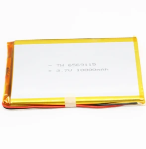 Hot sell 3.7v 6569115 lithium polymer lipo 10000mah rechargeable battery