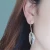 Hot sell geometric elegant large gemstone pendant hanging fishhook earrings crystal drop earrings for women