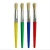 Import Hot Selling 4pcs Candy Colored Round Head Plastic Handle Graffiti Pens Pig Bristle Acrylic/Watercolor/Gouache/Oil Paint Brushes from China