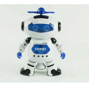 Hot selling battery operated dancing robot toy with sound and light