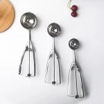 Hot selling custom 3.5cm kitchen gadgets non stick stainless steel small ice cream scoop