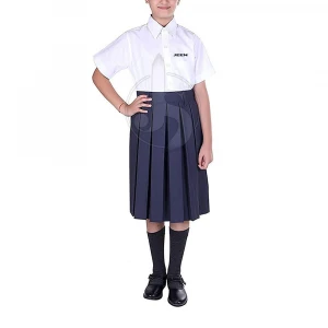 Hot selling custom team comfortable fabric models of girls school uniform skirts And Shirts