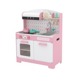 Hot Selling Custom Toddler Pretend Cooking Pretend Role Play Set Kids Wooden Kitchen Toys With Sounds Light