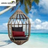 Hotel rattan rocking chair household hanging chair outdoor fashion waterproof beach hanging chair balcony rust resistant swing
