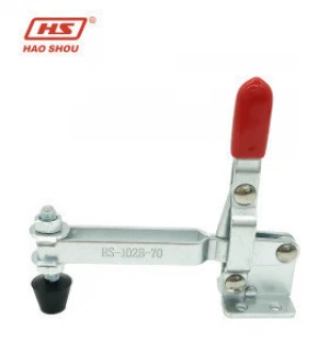 HS-102-B-70 hold capacity 100Kg/220Lb  toggle clamp vertical  long U-bar Flanged base hold down clamp for CNC machine