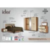 IDER ZEUS Bedroom Set (Economic, Modern Minimal Style, Natural Wood &amp; Cream Color, Bedset, N.Stand, Dresser and 5 Door Wardrobe)