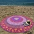 Import Indian Mandala Print Round Cotton Beach Towel Roundie Table Cloth Yoga Mat Hippie Round Wall Hanging Tapestry from India