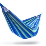 Indoor Outdoor Colorful Striped Camping Hammock For Garden Sports Home Travel Camping Swing Thick Canvas Hang Bed hammock