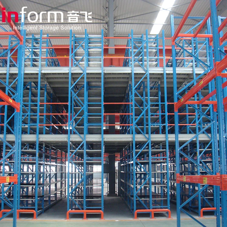 Industrial Heavy Duty Multi-Tier Warehouse Rack Steel Mezzanine Floor Storage Racking Systems