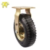 Industrial Steel Fixed Rigid Caster Wheels 8 inch Pneumatic Trolley Cart Plate Caster Wheels