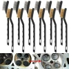 Industry Rust Cleaning Stainless Steel Wire Brushes With Contour Plastic Handle